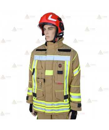 Chaquetón de intervención Premium para bomberos color arena