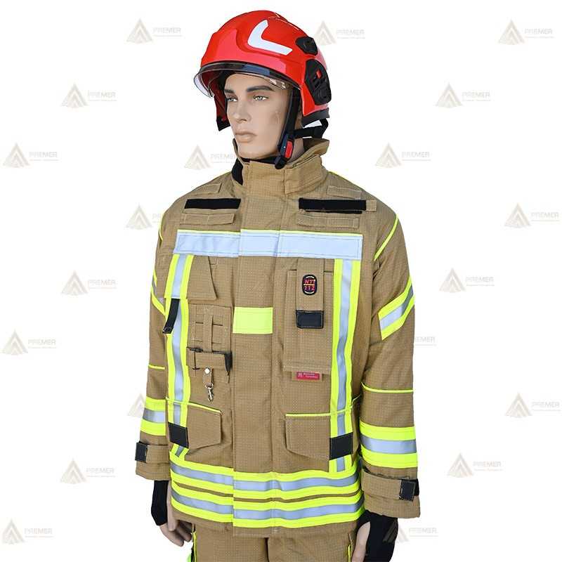 Chaquetón de intervención Premium para bomberos color arena