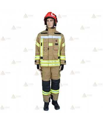 Chaquetón de intervención Premium para bomberos color arena