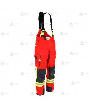 Cubrepantalón de intervención Premium para bomberos color rojo