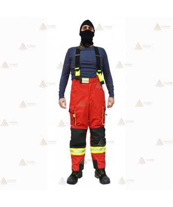Cubrepantalón de intervención Premium para bomberos color rojo
