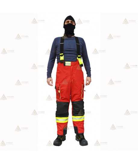 Cubrepantalón de intervención Premium para bomberos color rojo
