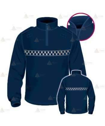 Polo con damero y cuello cisne personalizable para Policía Local