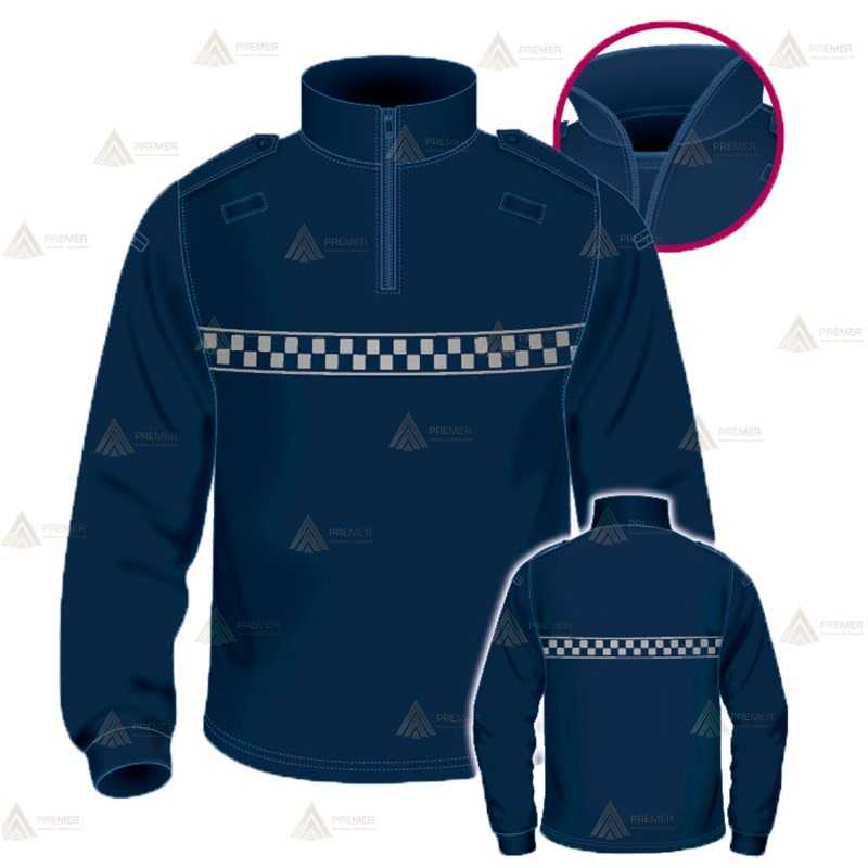 Polo con damero y cuello cisne personalizable para Policía Local