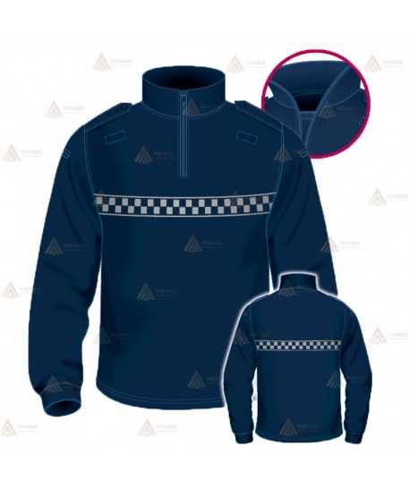 Polo con damero y cuello cisne personalizable para Policía Local
