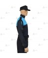Polo bicolor cuello cisne personalizable para Policía Local en color azul marino y azul tropical