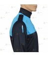 Polo bicolor cuello cisne personalizable para Policía Local en color azul marino y azul tropical