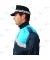 Polo bicolor cuello cisne y cinta reflectante para Policía Local en color azul marino y azul tropical