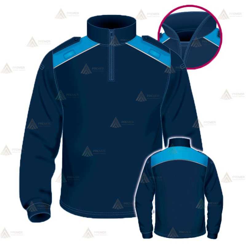 Polo bicolor cuello cisne personalizable para Policía Local