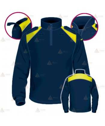 Polo bicolor cuello cisne personalizable para Policía Local