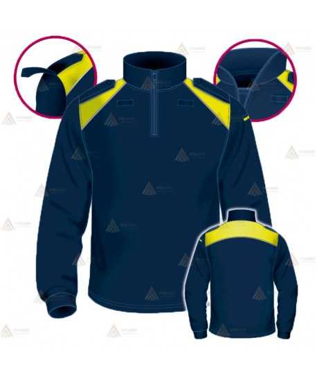 Polo bicolor cuello cisne personalizable para Policía Local