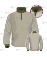 Polo con cuello cisne para Agentes Forestales y Medioambientales en color arena y verde militar
