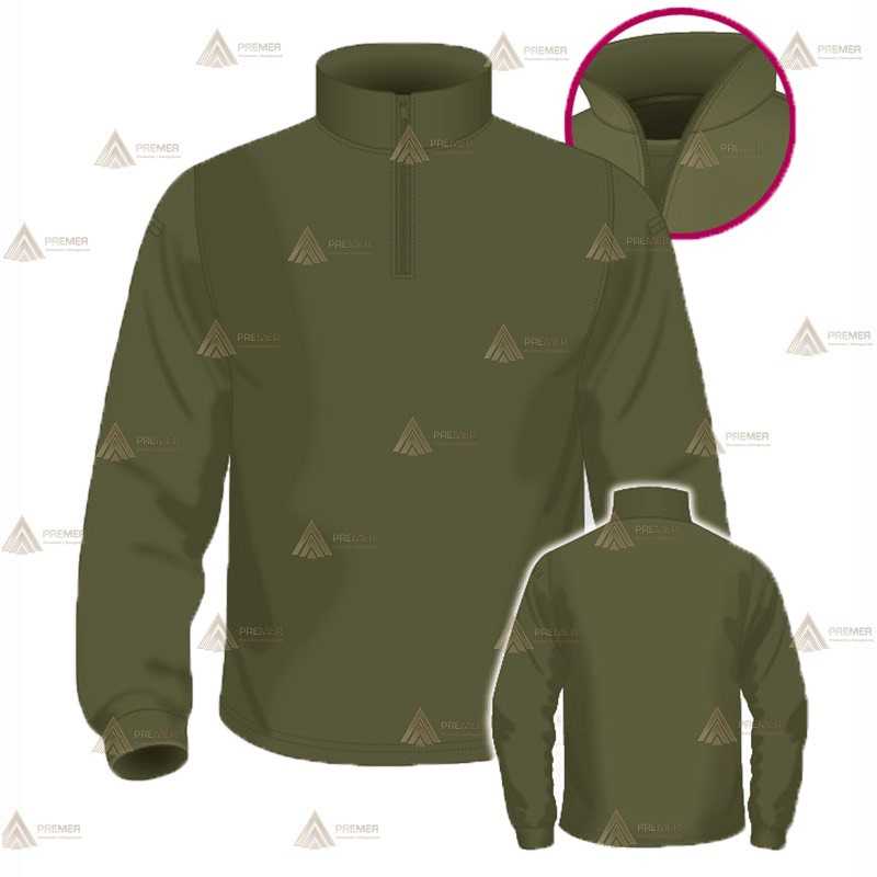 Polo con cuello cisne para Agentes Forestales y Medioambientales en color verde militar