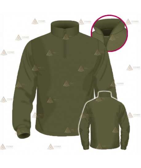 Polo con cuello cisne para Agentes Forestales y Medioambientales en color verde militar