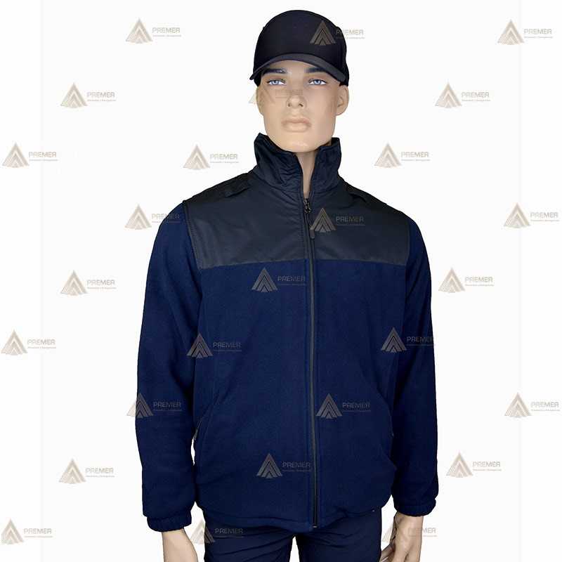 Jersey polar monocolor con media cremallera para Policía Local