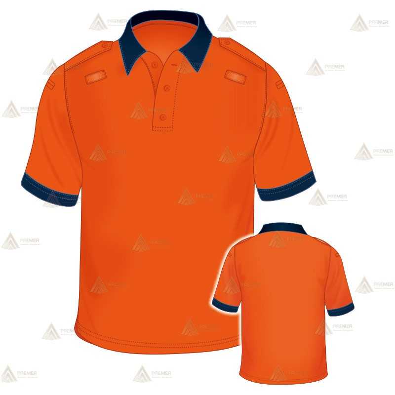 Polo mono color de manga corta para Protección Civil