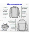 Jersey polar de media cremallera con damero para Policía Local