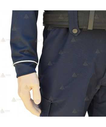 Polo térmico bicolor marino/amarillo flúor de manga larga para Policía Local