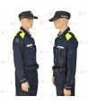 Polo térmico bicolor marino/amarillo flúor de manga larga para Policía Local