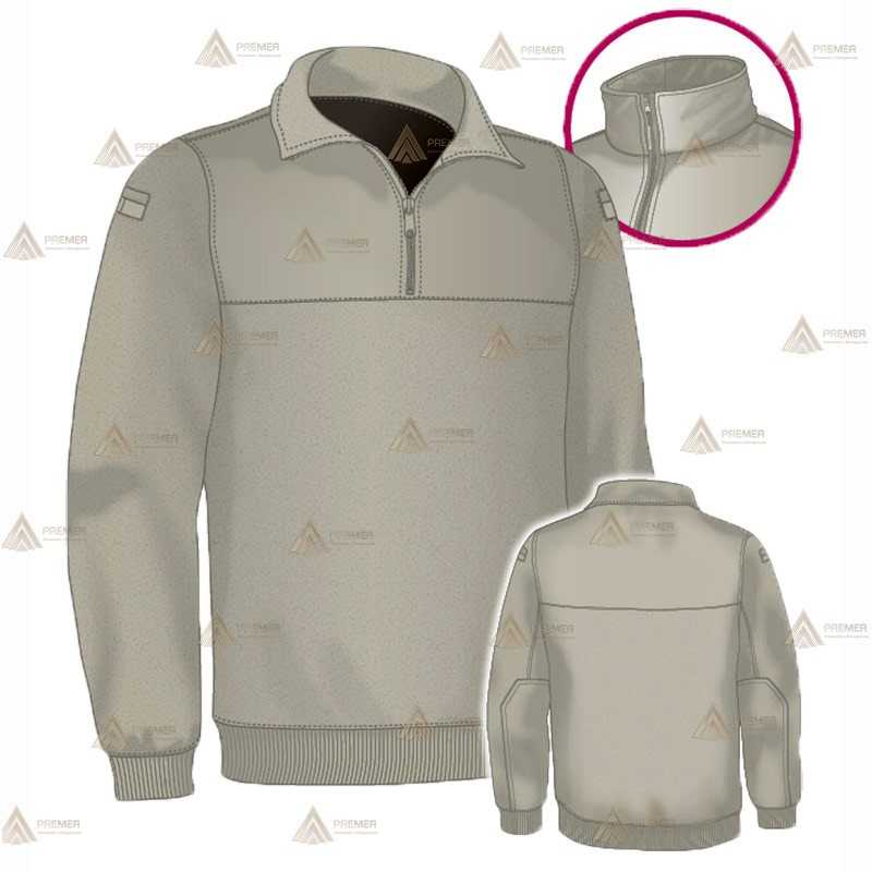Jersey polar con media cremallera color arena para Agentes Rurales y Medioambientales