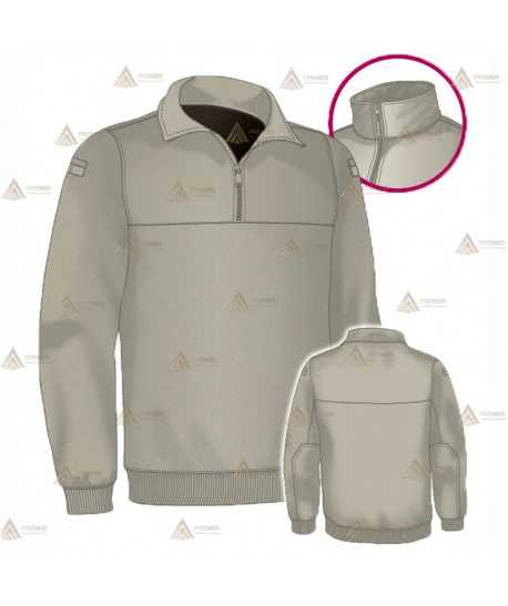 Jersey polar con media cremallera color arena para Agentes Rurales y Medioambientales