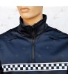 Jersey softshell monocolor azul marino con damero reflectante y membrana PU para Policía Local