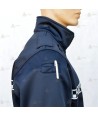 Jersey softshell bicolor con membrana PU color marino y azul tropical para Policía Local