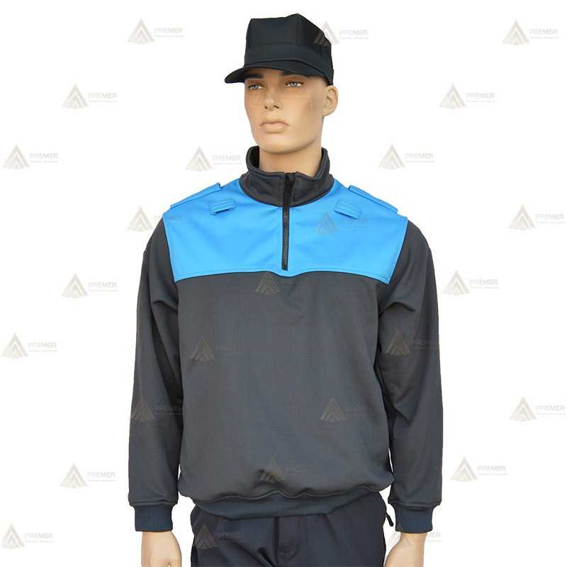 Jersey softshell bicolor con membrana PU color marino y azul tropical para Policía Local