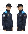Jersey softshell bicolor con membrana PU color marino y azul tropical para Policía Local de Galicia