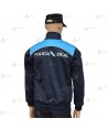 Jersey softshell bicolor con membrana PU color marino y azul tropical para Policía Local de Galicia