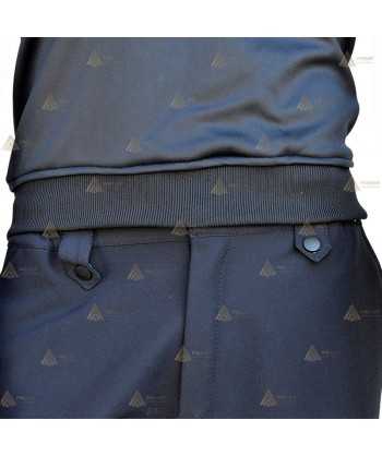 Jersey softshell bicolor con membrana PU color marino y azul tropical para Policía Local