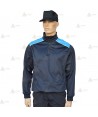 Jersey softshell bicolor con membrana PU color marino y azul tropical para Policía Local