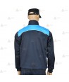Jersey softshell bicolor con membrana PU color marino y azul tropical para Policía Local