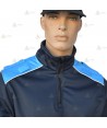 Jersey softshell bicolor con membrana PU color marino y azul tropical para Policía Local