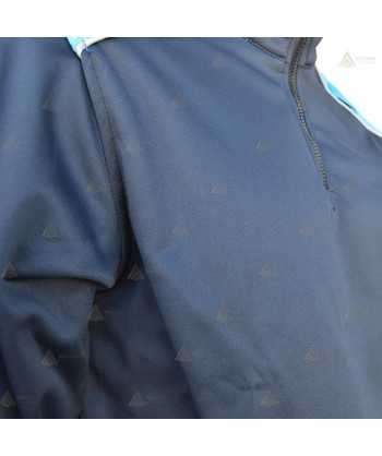 Jersey softshell bicolor con membrana PU color marino y azul tropical para Policía Local