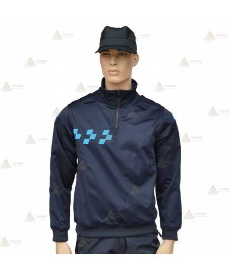 Jersey softshell monocolor azul marino con membrana PU para Policía Local