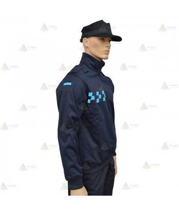 Jersey softshell monocolor azul marino con membrana PU para Policía Local