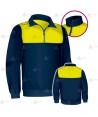 Jersey softshell bicolor con membrana PU color marino y amarillo flúor para Policía Local