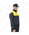 Jersey softshell bicolor con membrana PU color marino y amarillo flúor para Policía Local