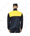 Jersey softshell bicolor con membrana PU color marino y amarillo flúor para Policía Local