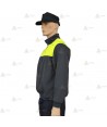 Jersey softshell bicolor con membrana PU color marino y amarillo flúor para Policía Local