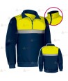 Jersey softshell bicolor marino/amarillo flúor con membrana PU para Policía Local