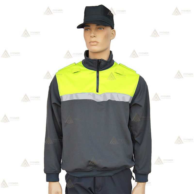 Jersey softshell bicolor marino/amarillo flúor con membrana PU para Policía Local