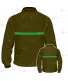 Polo mono color de manga larga para Agentes Forestales y medioambientales color Verde Militar