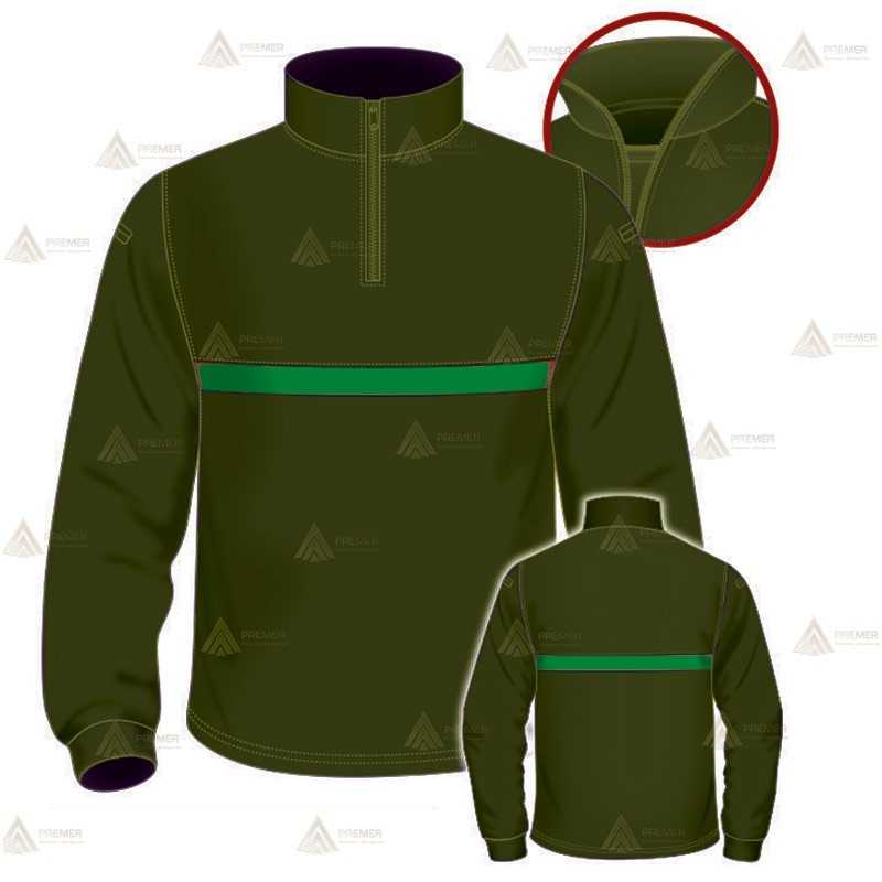 Polo con cuello cisne para Agentes Forestales y Medioambientales en color verde militar