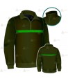 Jersey polar con media cremallera color verde militar para Agentes Rurales y Medioambientales