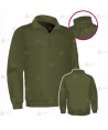 Jersey polar con media cremallera color verde militar para Agentes Rurales y Medioambientales