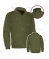 Jersey softshell monocolor verde militar con membrana PU para Agentes Rurales y Medioambientales