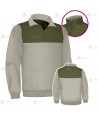 Jersey softshell bicolor con membrana PU color arena y verde militar para Agentes Rurales y Medioambientales
