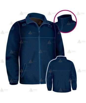 Chaqueta polar monocolor azul marino con cremallera para Policía Local